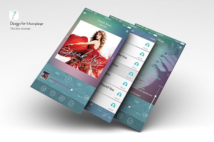 Music Player（图ZMTM0MjEwMTI=） - APP界面 - 站酷设计师_尼丫闭嘴原创素材 - 站酷ZCOOL