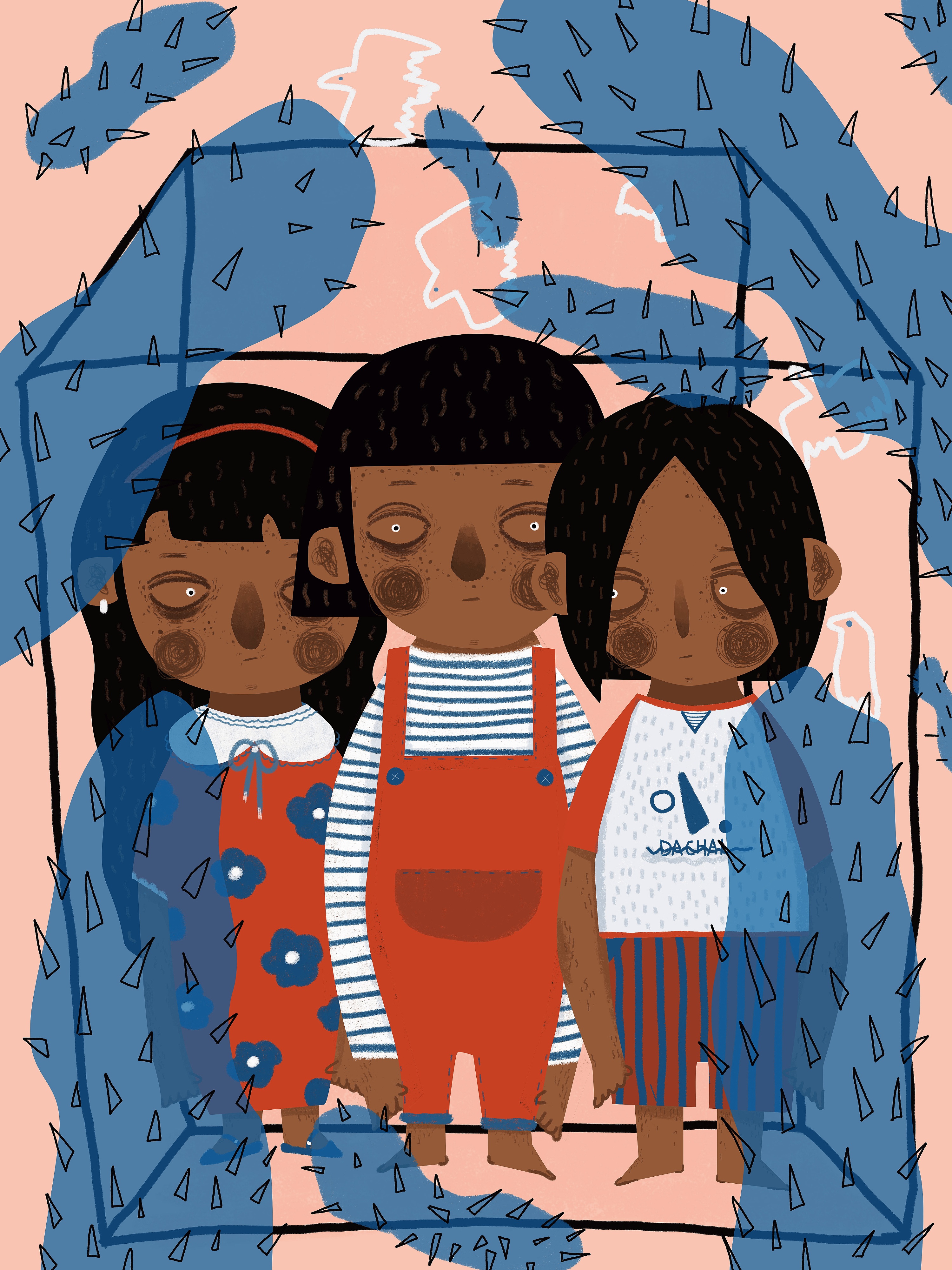 焦虑的小孩|插画|商业插画|_大柴 - 原创作品 - 站酷 (zcool)