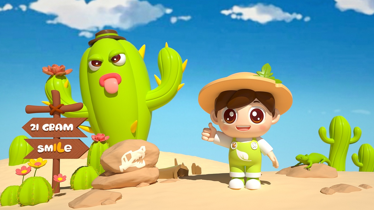 生鲜小男孩小女孩卡通吉祥物