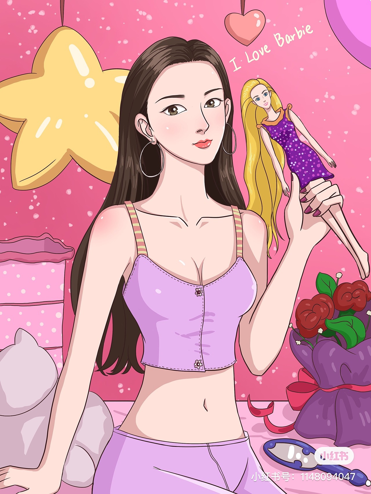 爱芭比的女孩（图ZMjg0ODQ0Mjg4） - 创作习作 - 站酷设计师是崇崇啊原创素材 - 站酷ZCOOL