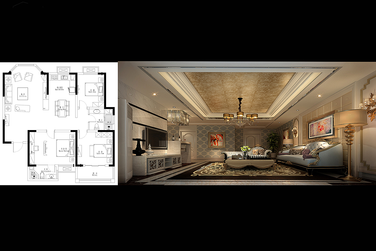 「龙泽嘉园」样板间设计（图ZNjAyNjU5NTI=） - 家装设计 - 站酷设计师清伟设计原创素材 - 站酷ZCOOL