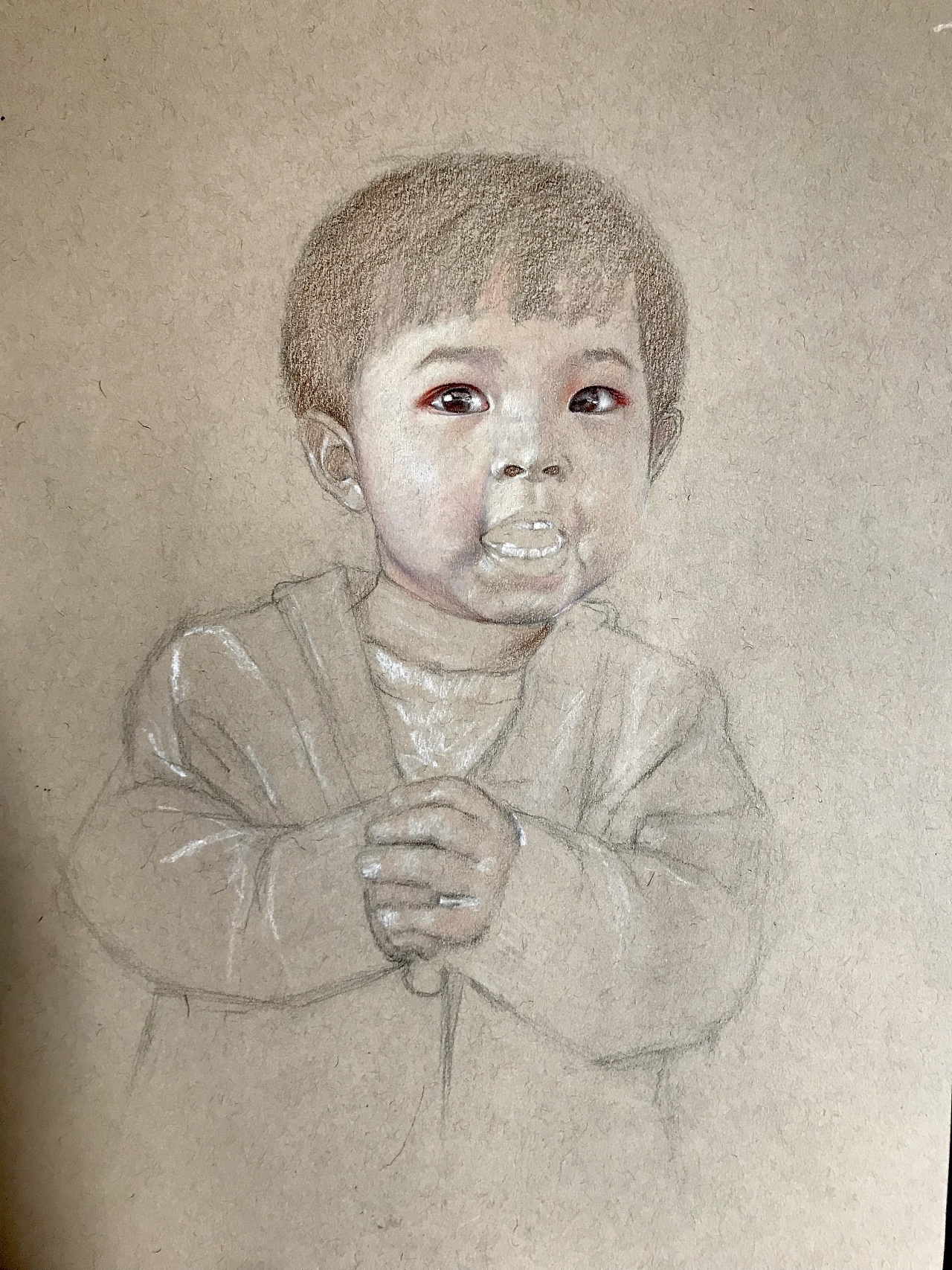 婴儿怎么画彩铅图片