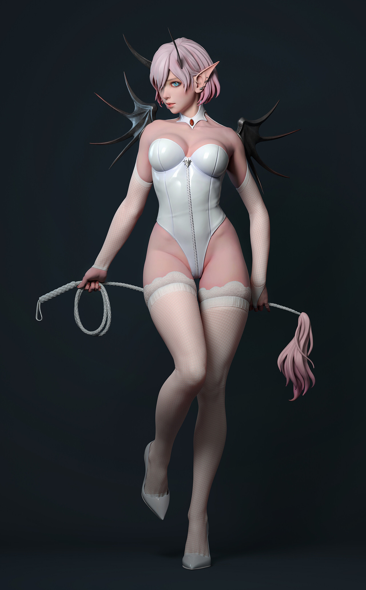 二次元女性手办塑像《红色妖姬》—michael mao