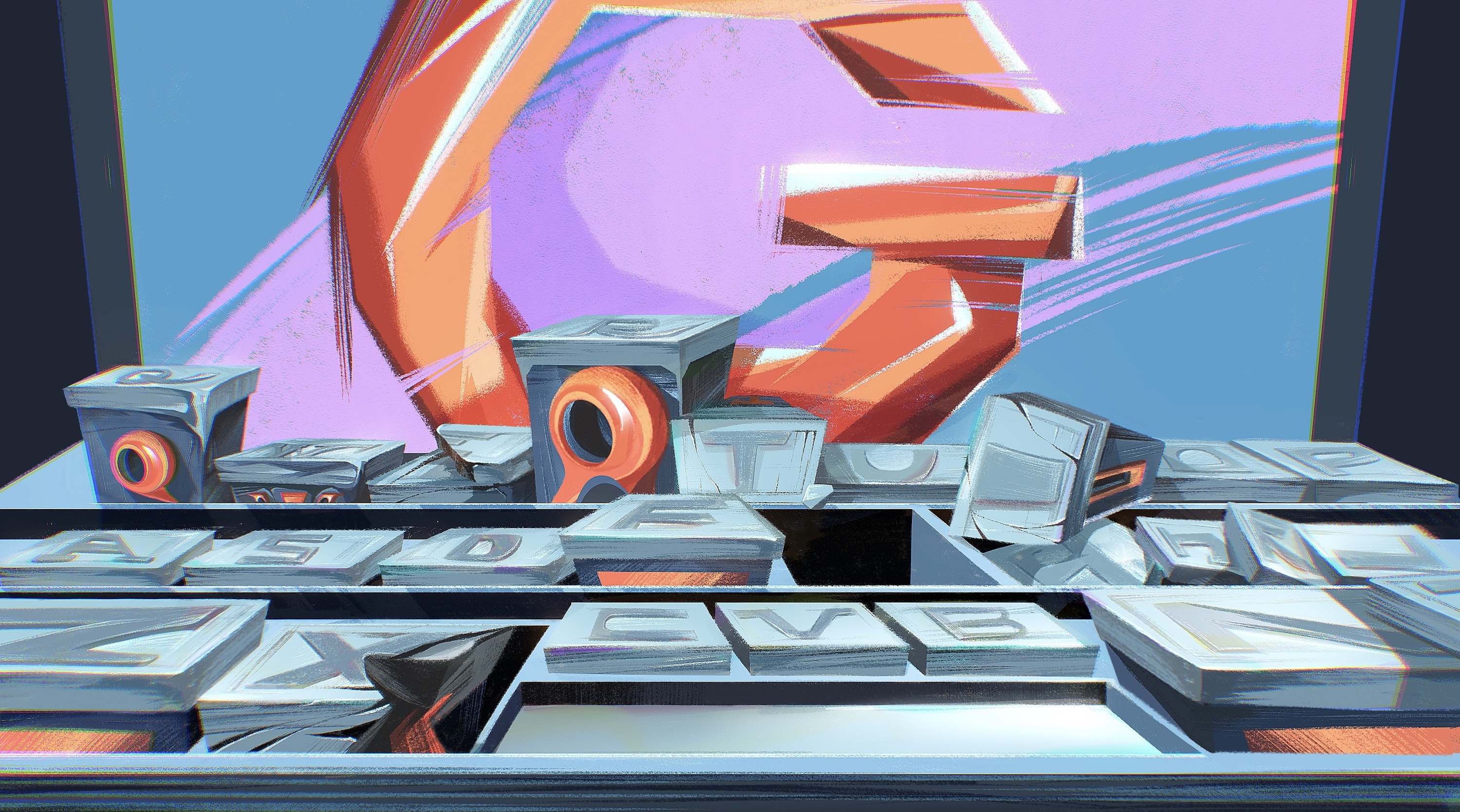 键盘|插画|创作习作|绝决子 - 原创作品 - 站酷 (zcool)