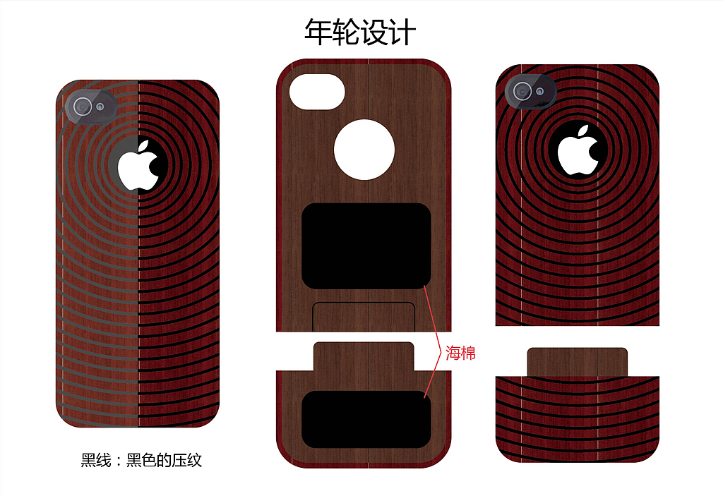 一组iPhone手机壳,手机套,金属框的设计