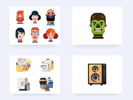 扁平风图标练习