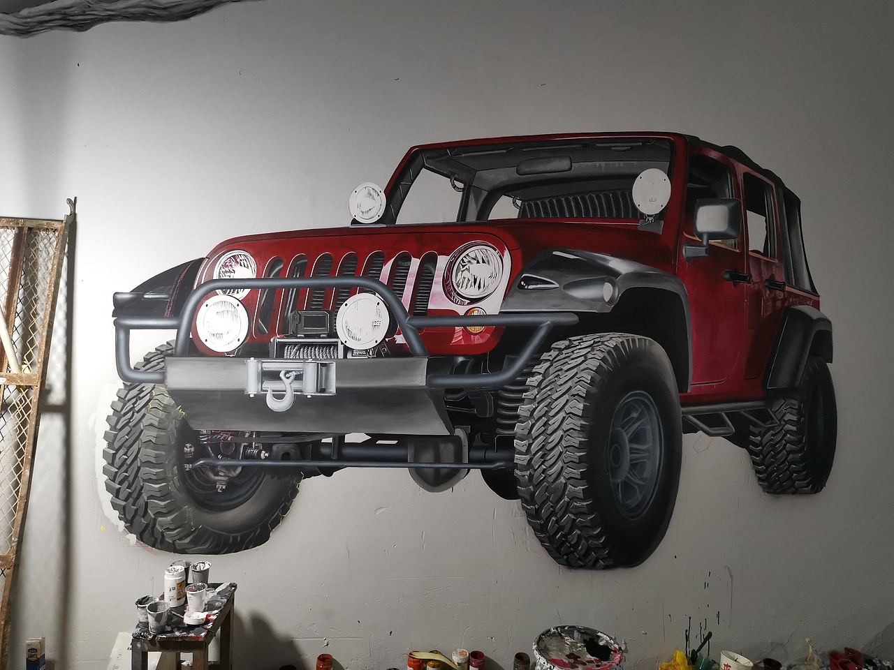 3d牧马人手绘壁画