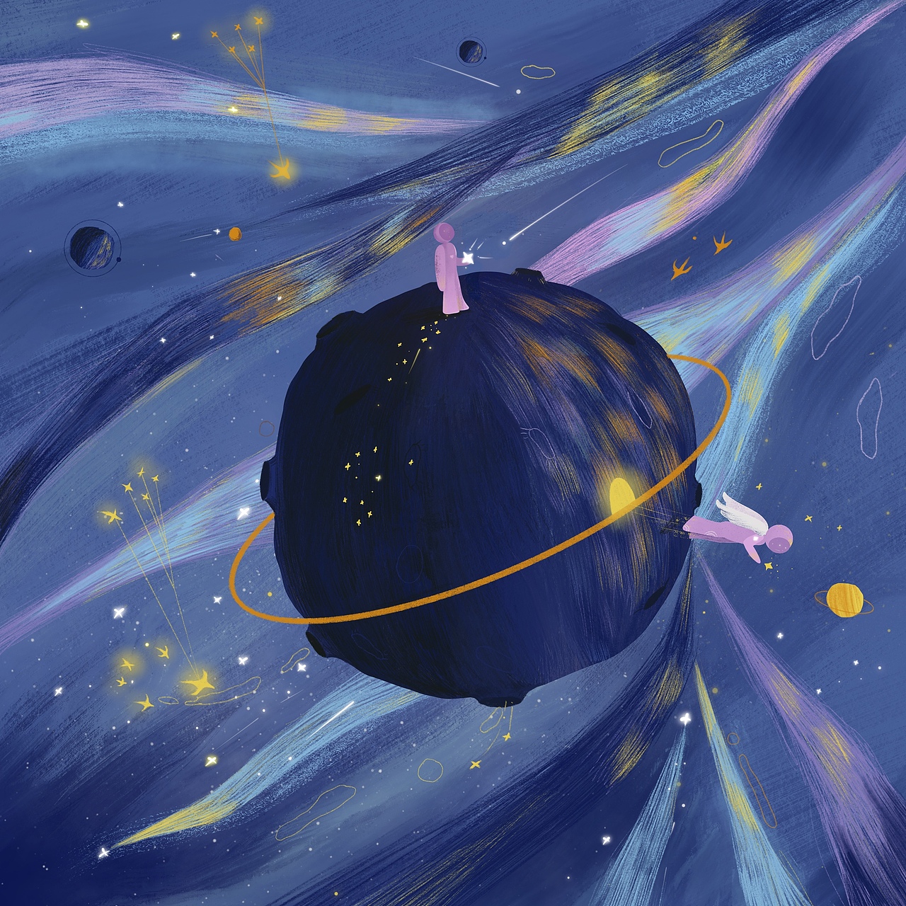 在外太空安个家（图ZMjY0NzUwNTMy） - 绘本 - 站酷设计师肉肉想上学原创素材 - 站酷ZCOOL