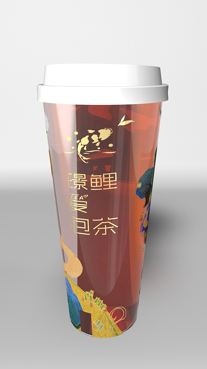 璟鲤茶叶插画设计