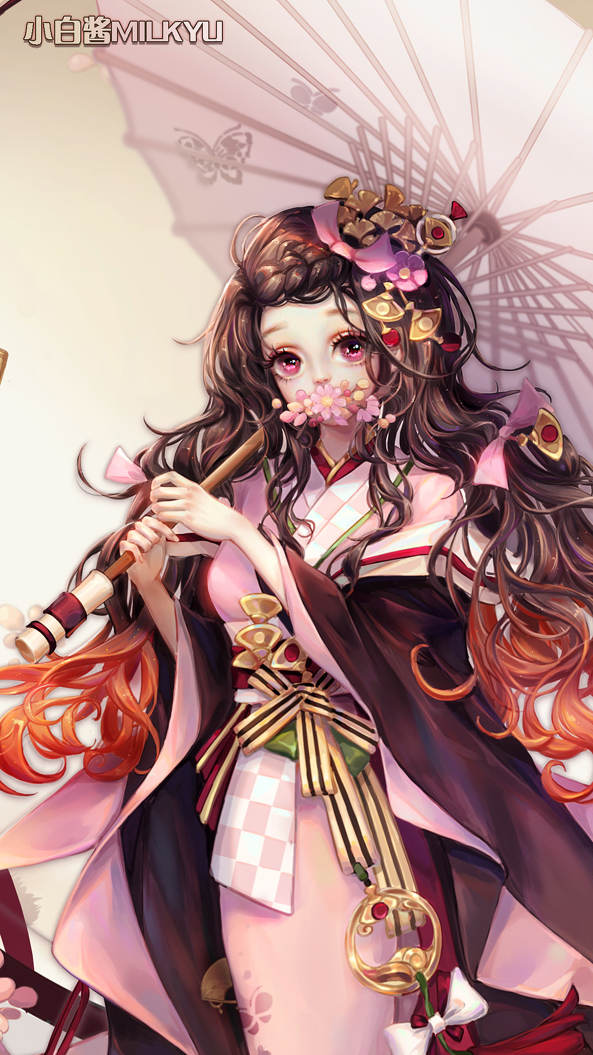 情人节壁纸情人节快乐!~鬼灭之刃  鉨豆子