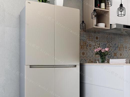 北欧冰箱四门电冰箱双开门家用十字对开门超薄现代冰箱