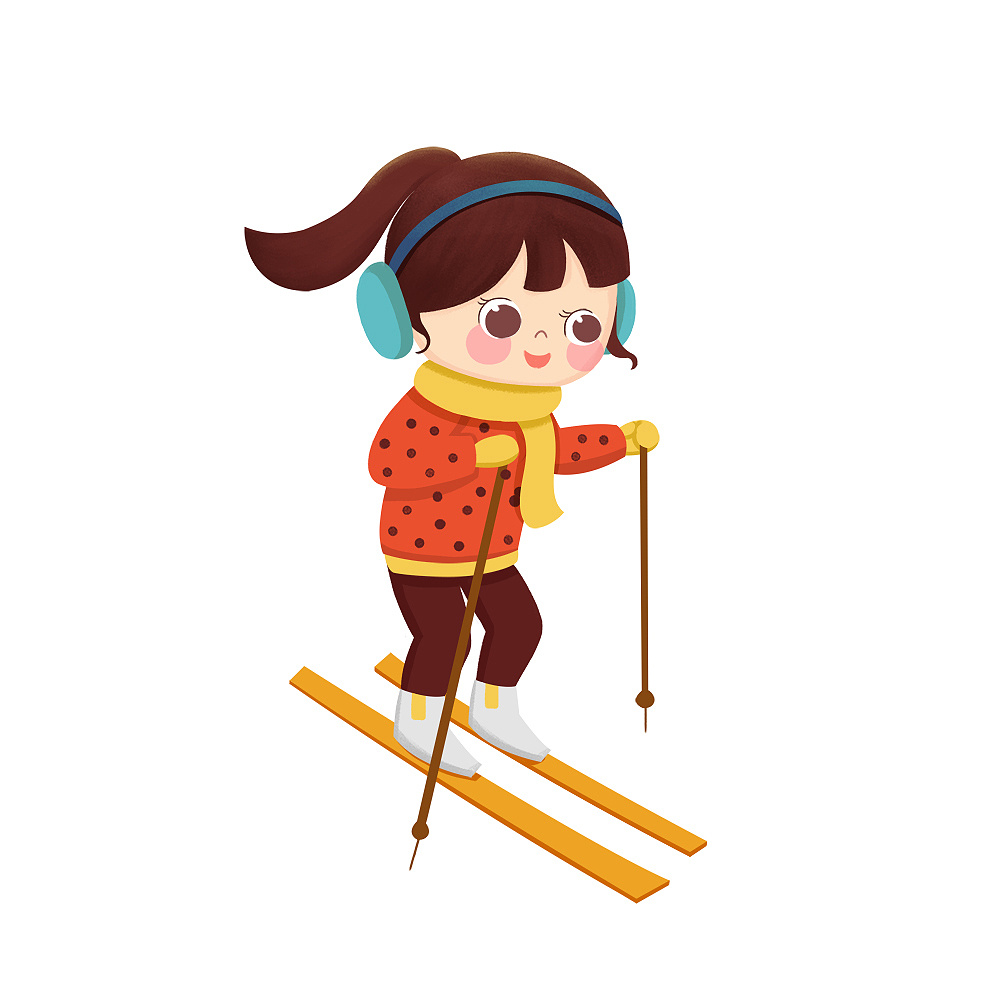 动漫人物滑雪图片女孩图片