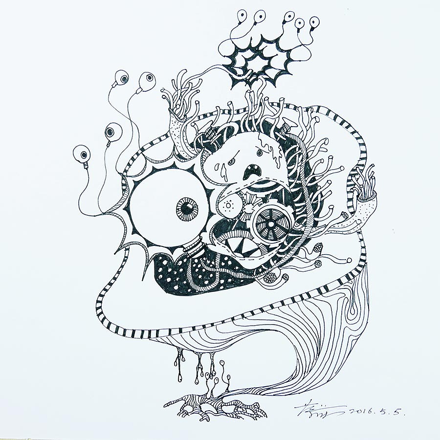 创意线描：一个想法的诞生（图ZNDg0Mzg4NTI=） - 儿童插画 - 站酷设计师蔡广庆原创素材 - 站酷ZCOOL