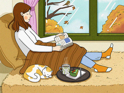 《讓我靜靜》原創(chuàng)（個人主頁-ZNDExNzUxNzI=） - 商業(yè)插畫 - 站酷設(shè)計師SixteenShan原創(chuàng)素材 - 站酷ZCOOL