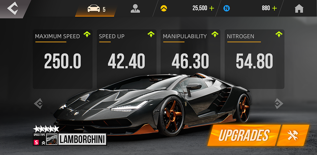 竞技赛车类游戏界面练习