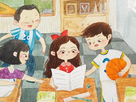 課間（個(gè)人主頁-ZNTE0NDU3NTY=） - 兒童插畫 - 站酷設(shè)計(jì)師鹿鹿宇原創(chuàng)素材 - 站酷ZCOOL