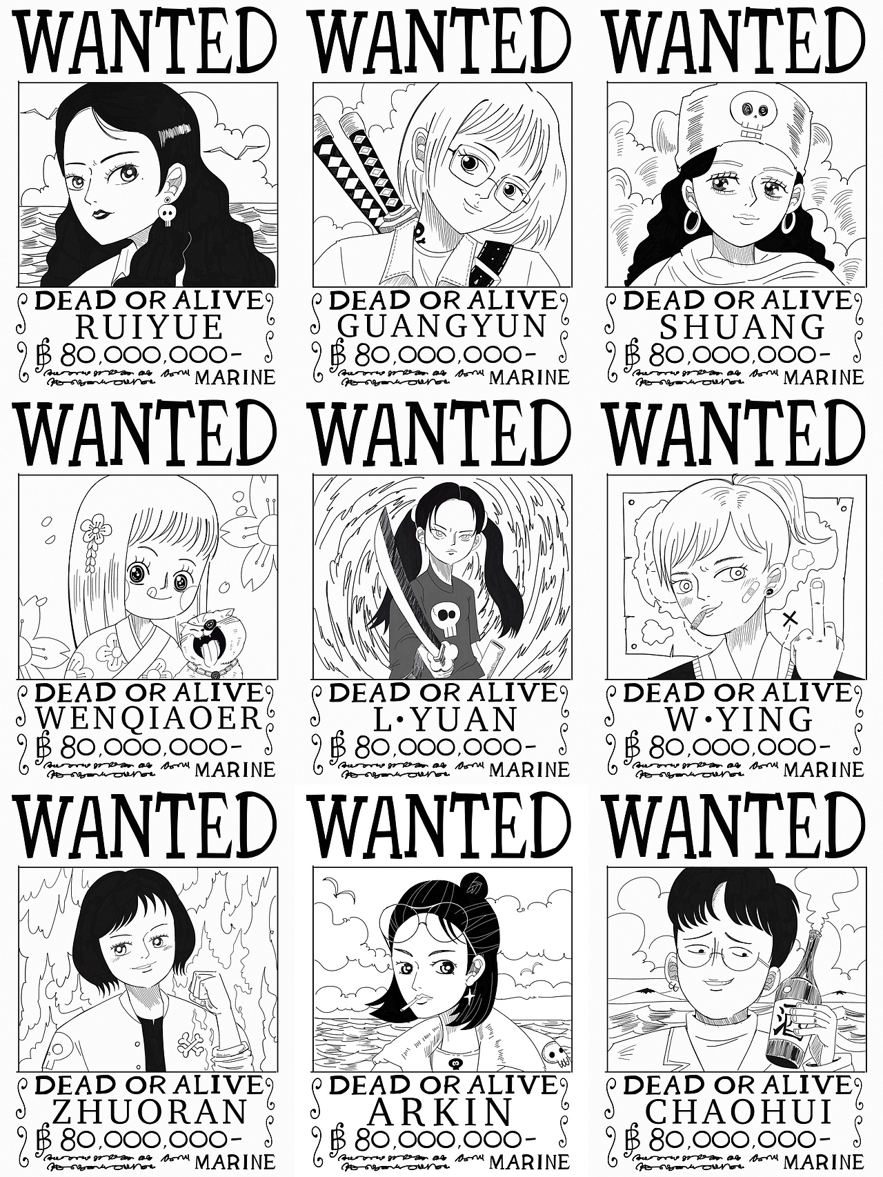 用海贼风画画朋友们✌️