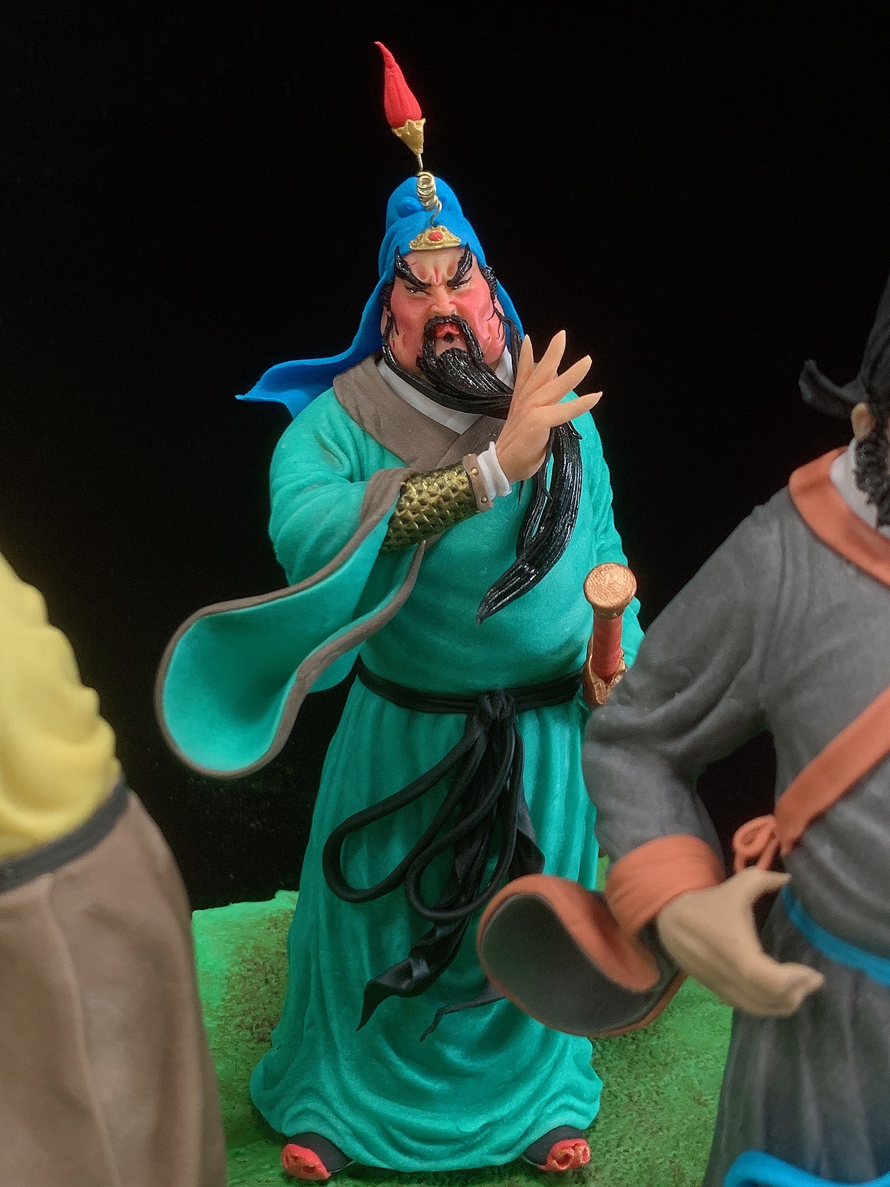 康健面塑作品《三顾茅庐》