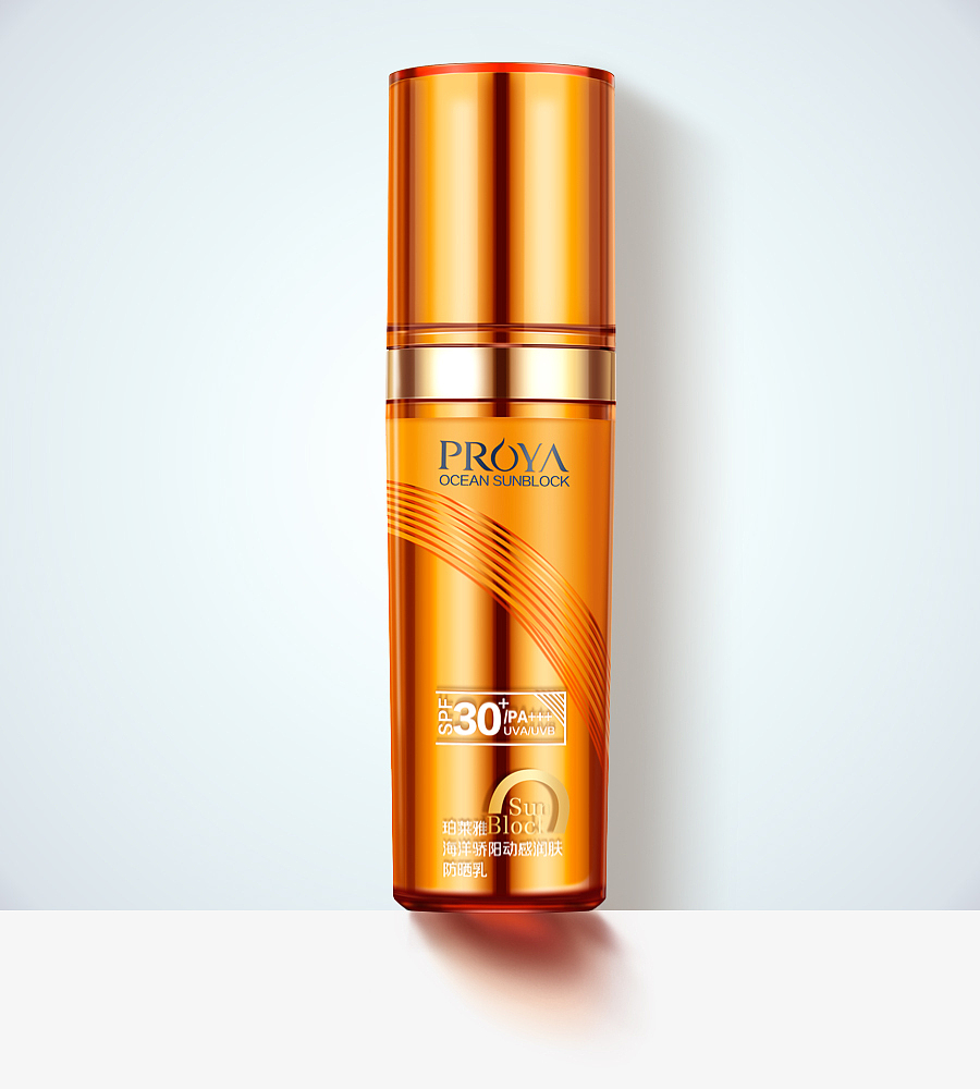 化妆品防晒产品海报精修修图（图ZMjYxNjYzNDA=） - 修图/后期 - 站酷设计师黄金梅丽号原创素材 - 站酷ZCOOL
