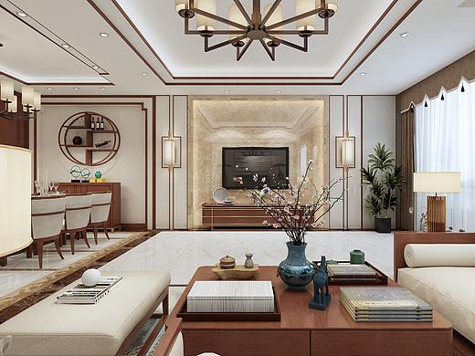 龙湖蓝湖郡新中式别墅——清幽雅致，诗意栖居