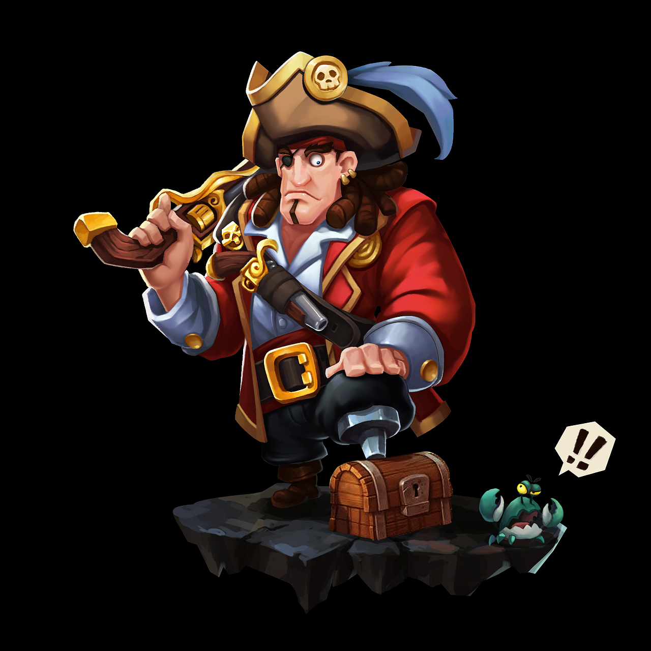 海盗船长|插画|游戏原画|magic狩猎者_原创作品-站酷zcool