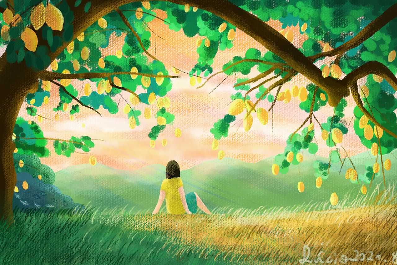 《柠檬树下只有你》|插画|商业插画|甲鱼师傅 - 原创作品 - 站酷