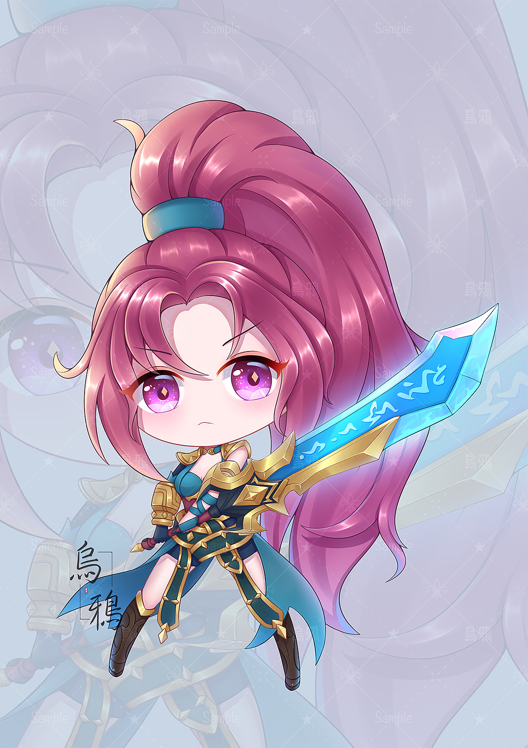 王者荣耀q版同人花木兰全皮肤