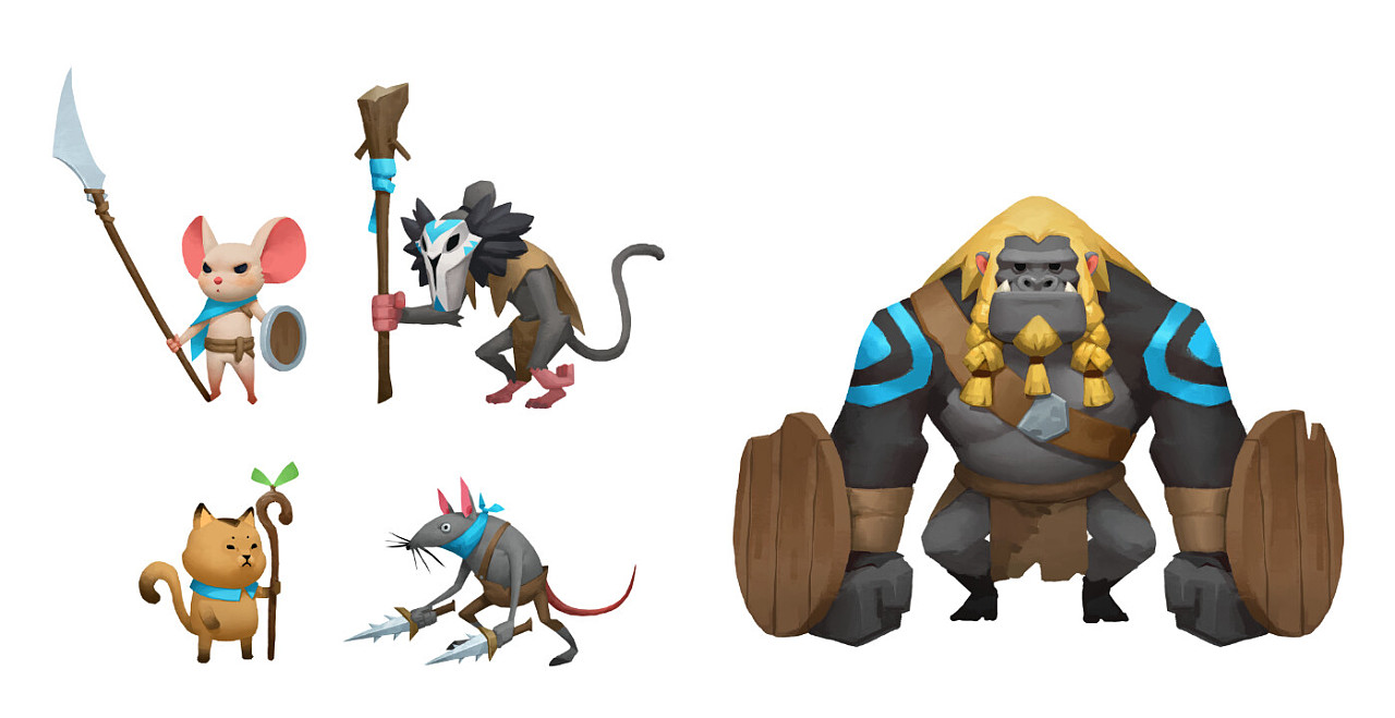 几个亚人不死族小兵设计