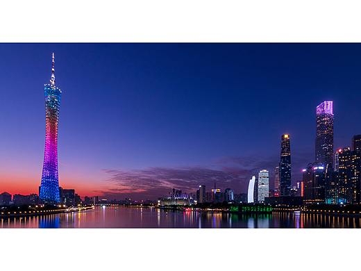 羊城珠江的繁华夜景拍摄
