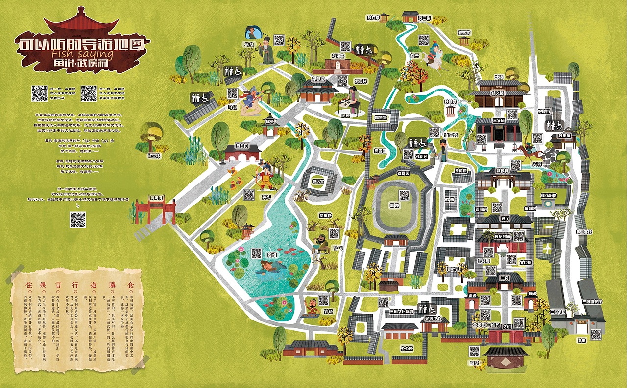 武侯祠手绘地图