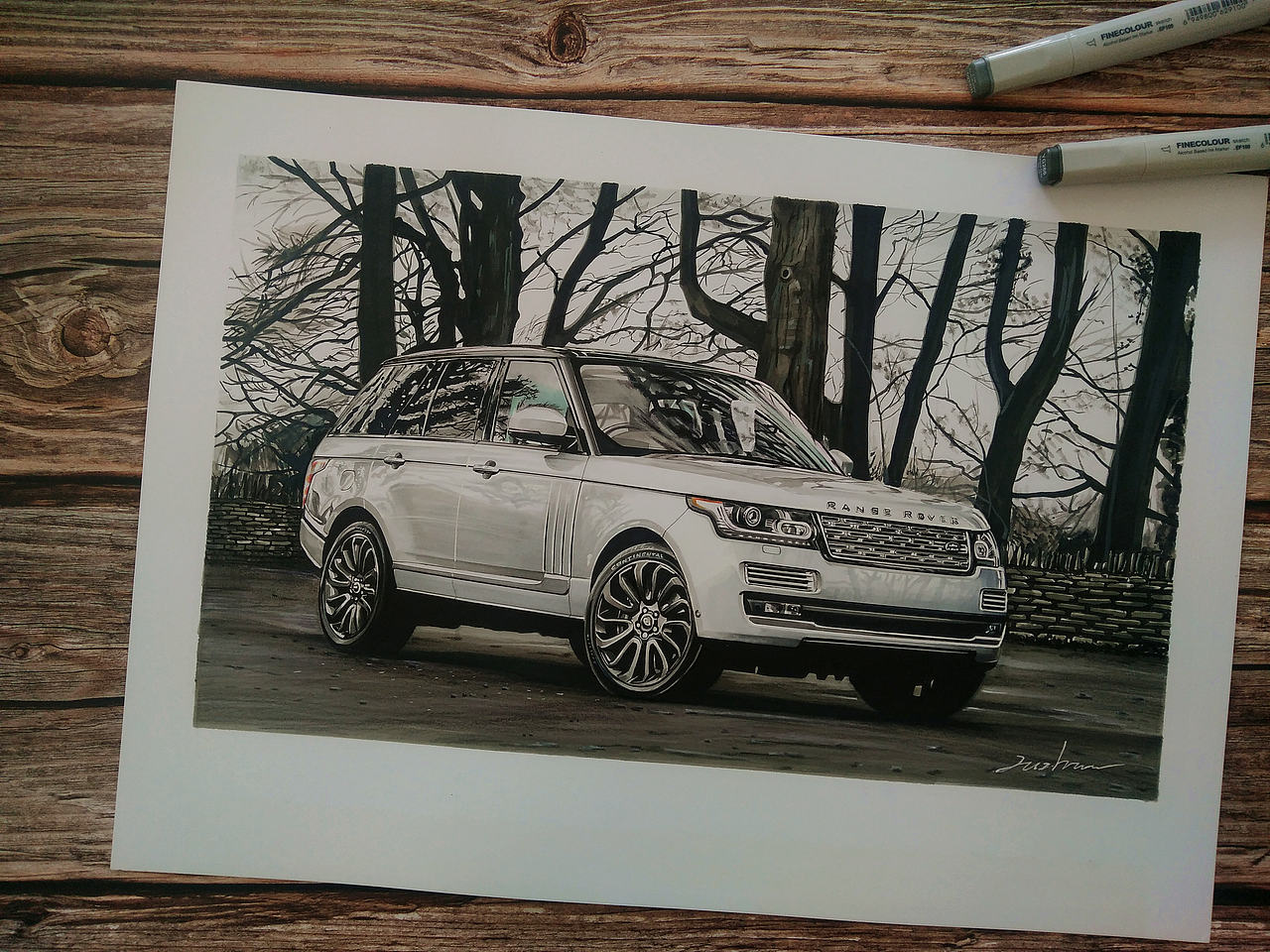 马克笔汽车手绘 Range-Rover（图ZMjM2MDE5NzQ4） - 艺术插画 - 站酷设计师xyikai吉原创素材 - 站酷ZCOOL