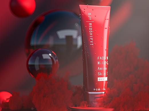 洗面奶建模渲染