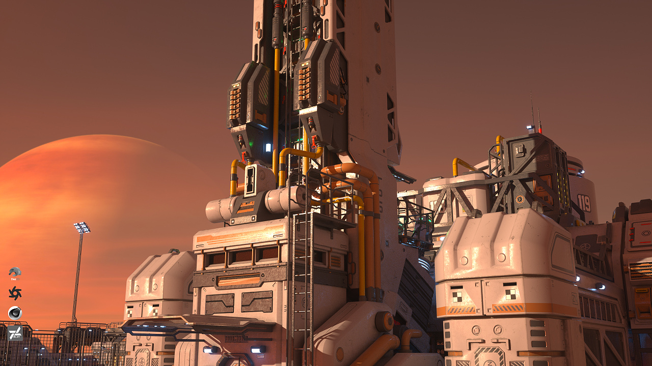 c4d科幻场景 渲染练习