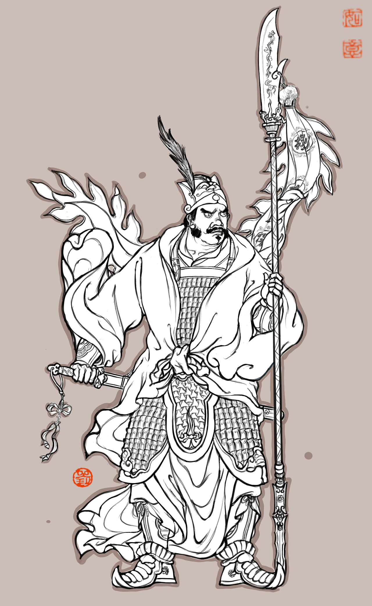 《残唐演义》风云人物际会|插画|绘本|中国传统武将绘本 - 原创作品