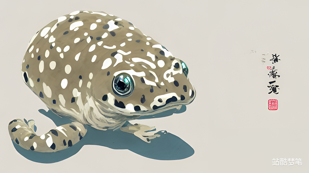 #站酷梦笔#稻—黑斑蛙共养，插画，张大千（图ZMzI1MTc3NzYw） - AI作品 - 站酷设计师笔耕不坠倚笔游原创素材 - 站酷ZCOOL