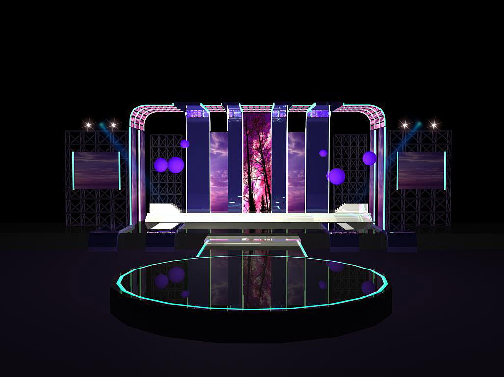 小型演唱会舞台效果图