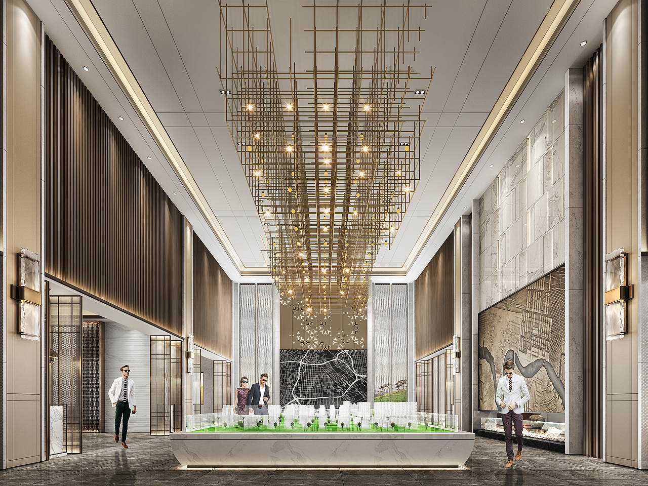 海口售楼处（图ZMTY2NTMxOTU2） - 家装设计 - 站酷设计师南京道默视觉设计原创素材 - 站酷ZCOOL