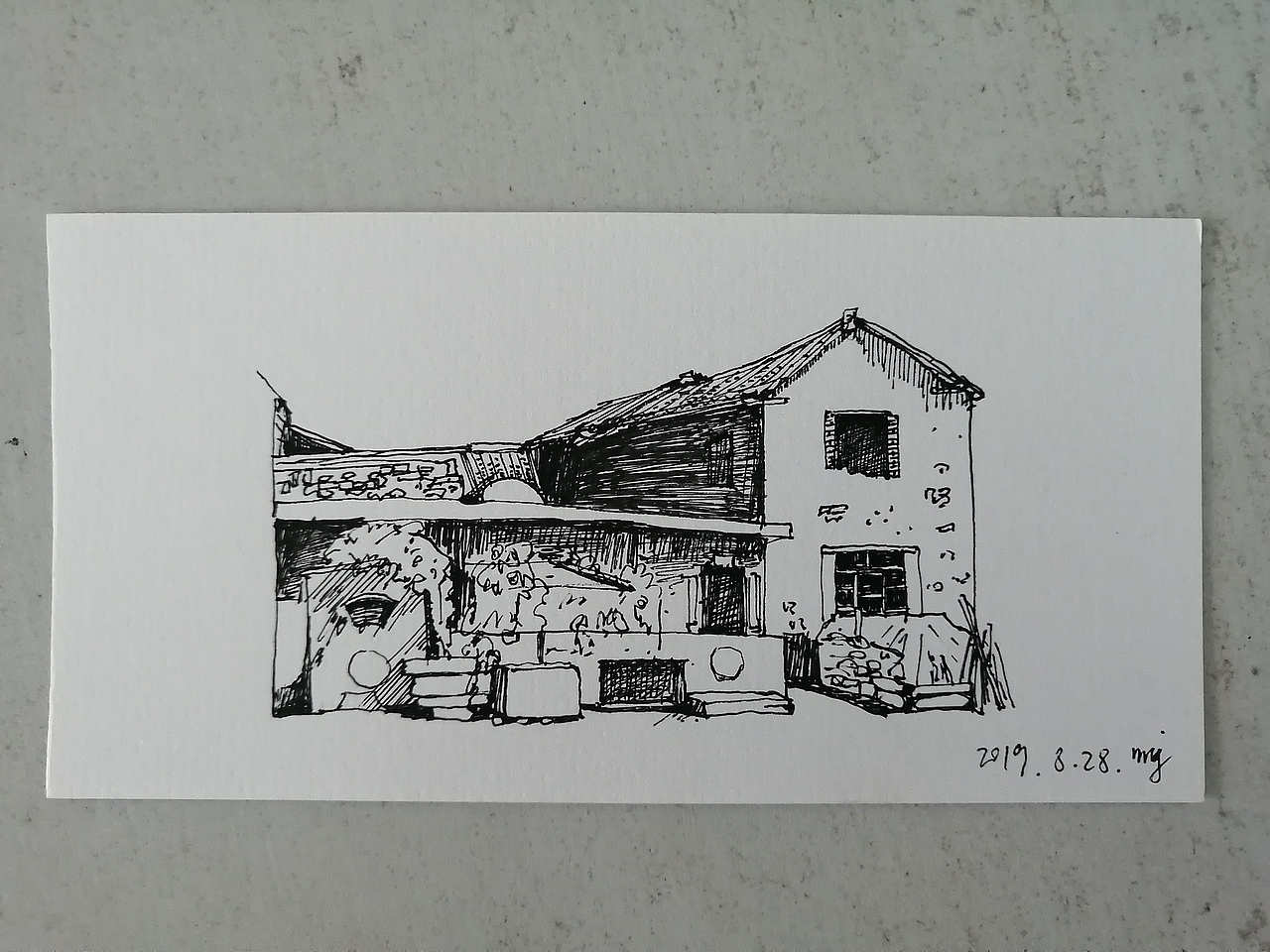 古村速写（图ZMTc1MzU1MzY4） - 绘画 - 站酷设计师倚言原创素材 - 站酷ZCOOL