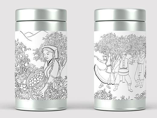 茶叶包装插画（已商用）