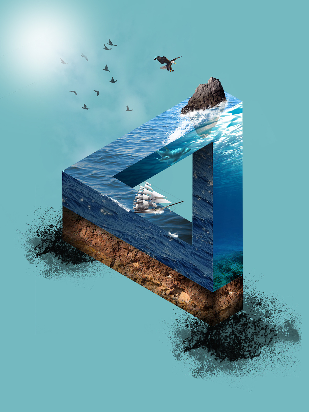 错觉海洋|平面|海报|miranda丫 - 原创作品 - 站酷 (zcool)