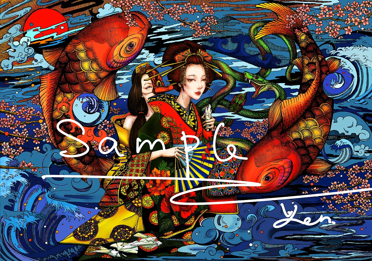 艺伎|插画|商业插画|echoyen - 原创作品 - 站酷 (zcool)