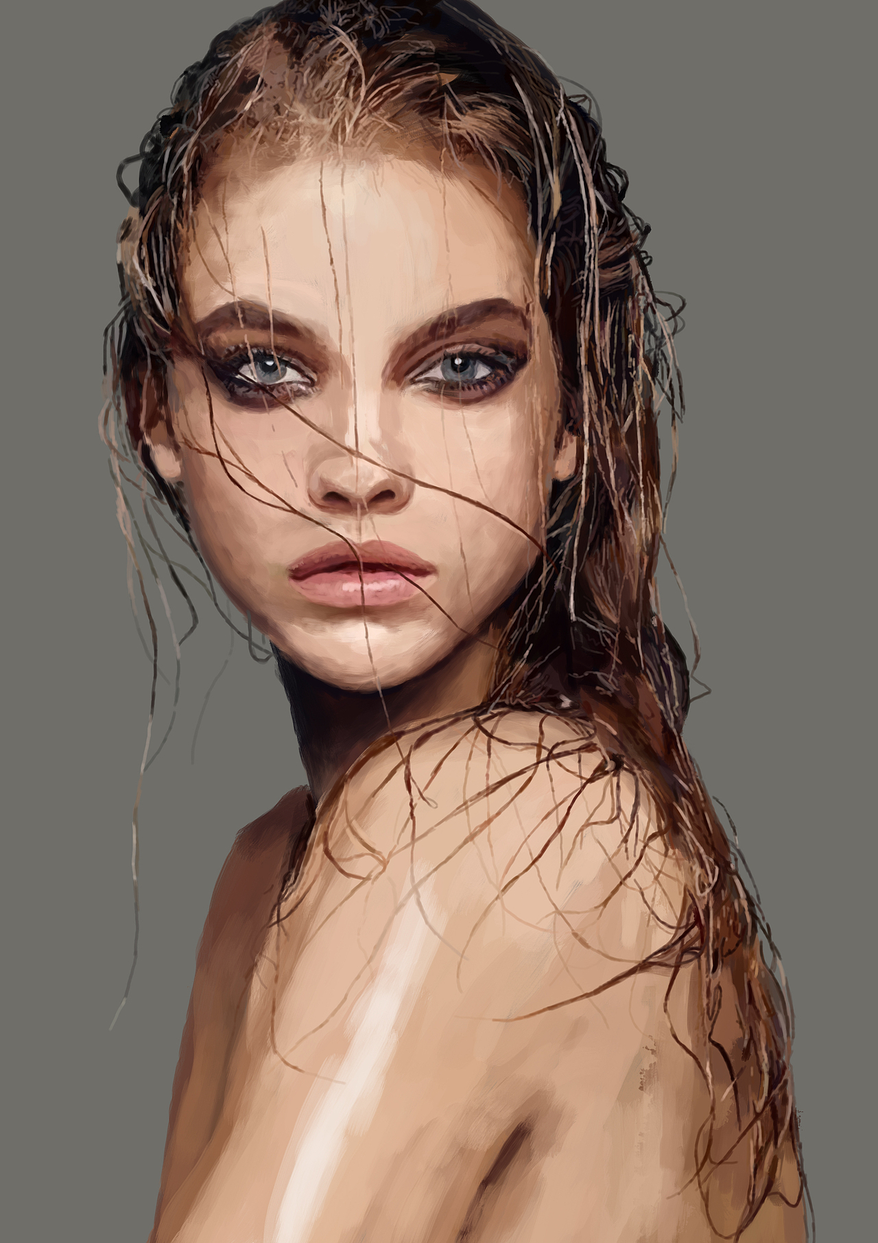 湿发女孩（图ZMjEyMjE1MDc2） - 创作习作 - 站酷设计师风小风风原创素材 - 站酷ZCOOL