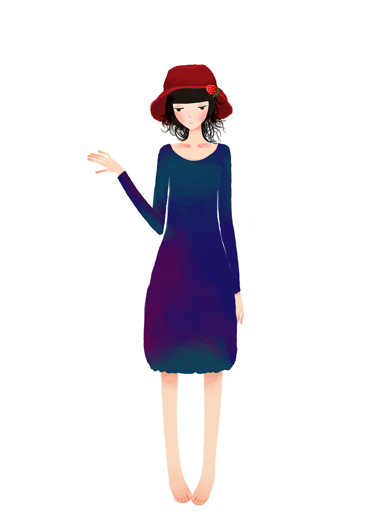 服饰人物插画（图ZMTA5MjUwNTQ0） - 商业插画 - 站酷设计师画儿晴天原创素材 - 站酷ZCOOL