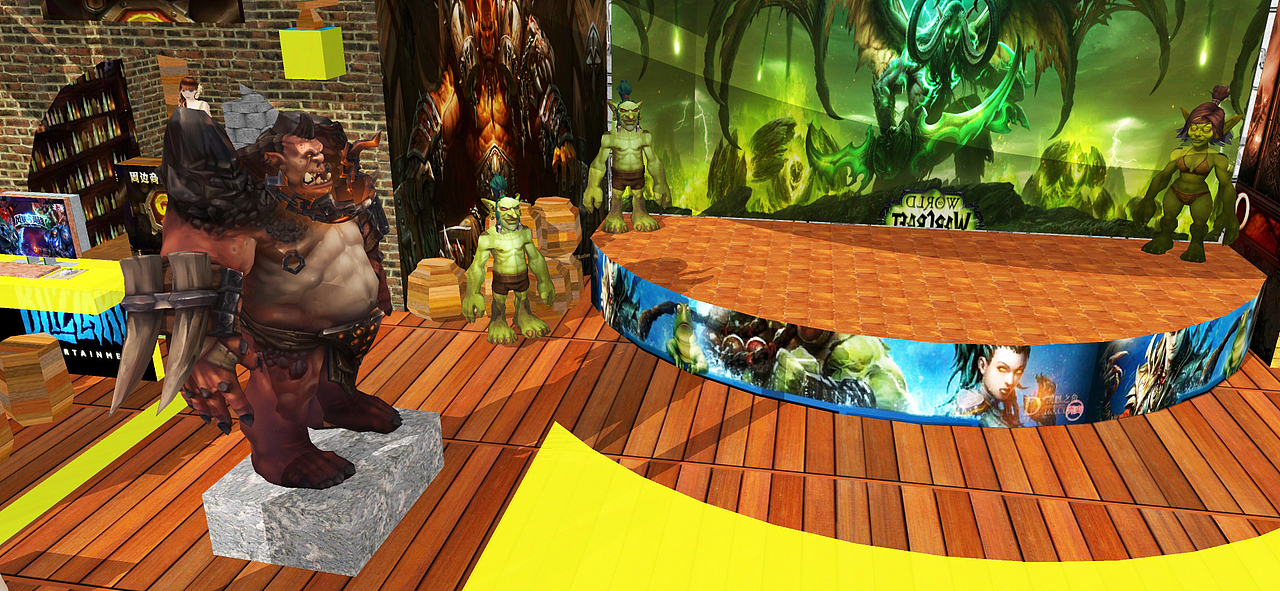 展厅设计练习(暴雪游戏展厅)