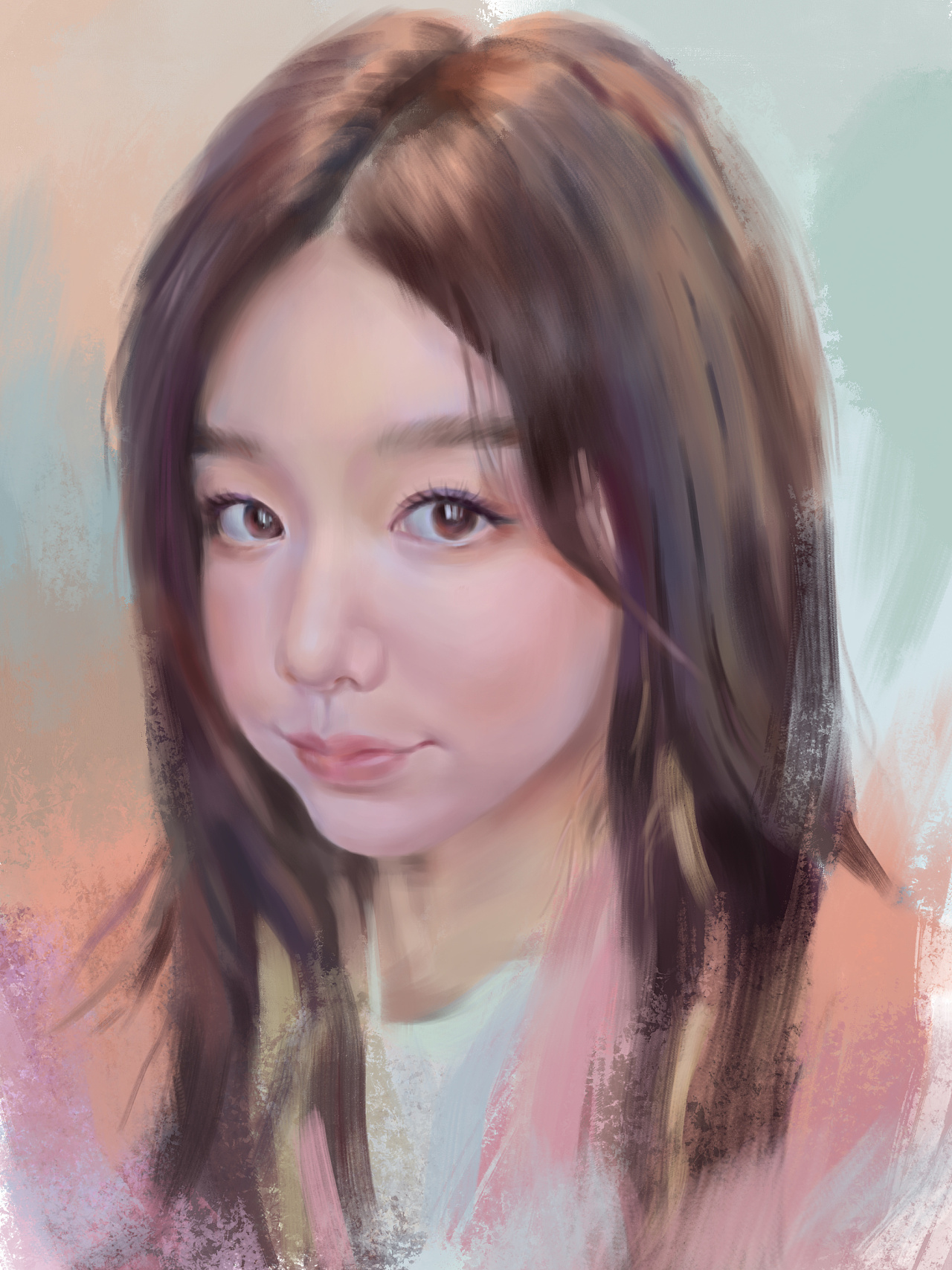 板绘厚涂美女含过程图