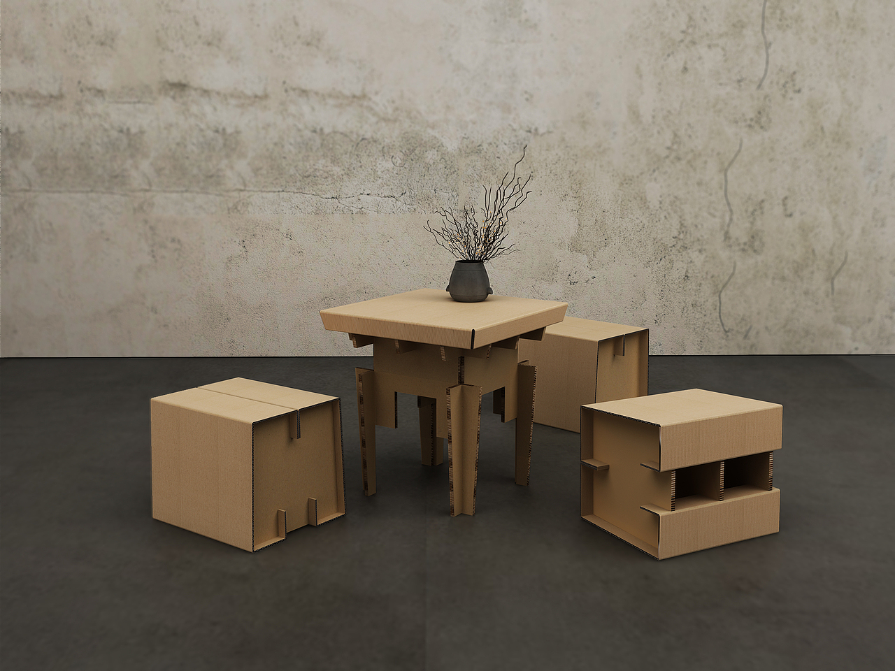 课题研究—《简》纸板家具系列