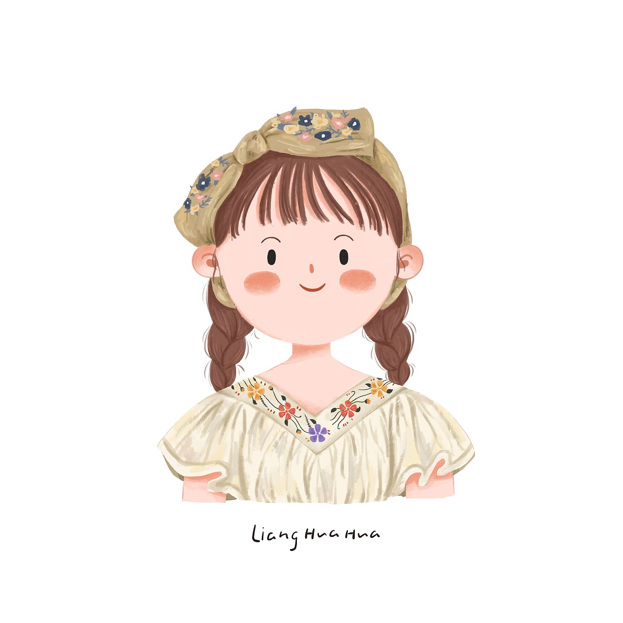 儿童插画 头像|平面|图案|梁花花呀 - 原创作品 - 站酷 (zcool)