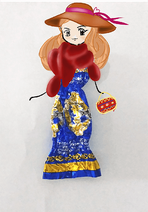 用糖纸画的小创意