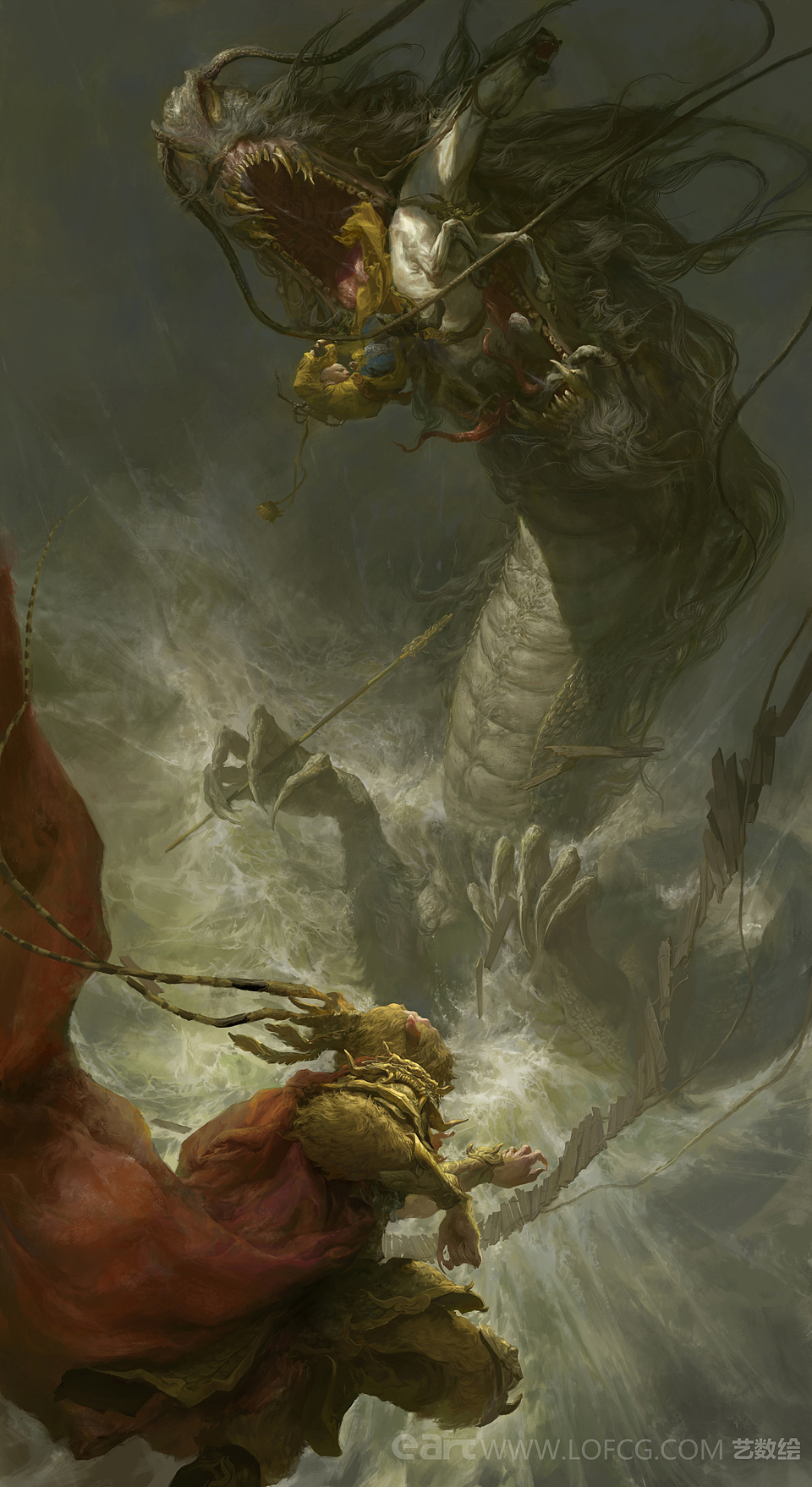 原创作品插画游戏原画千呼万唤的洛克猴杜震独立研修场景设计班来啦!