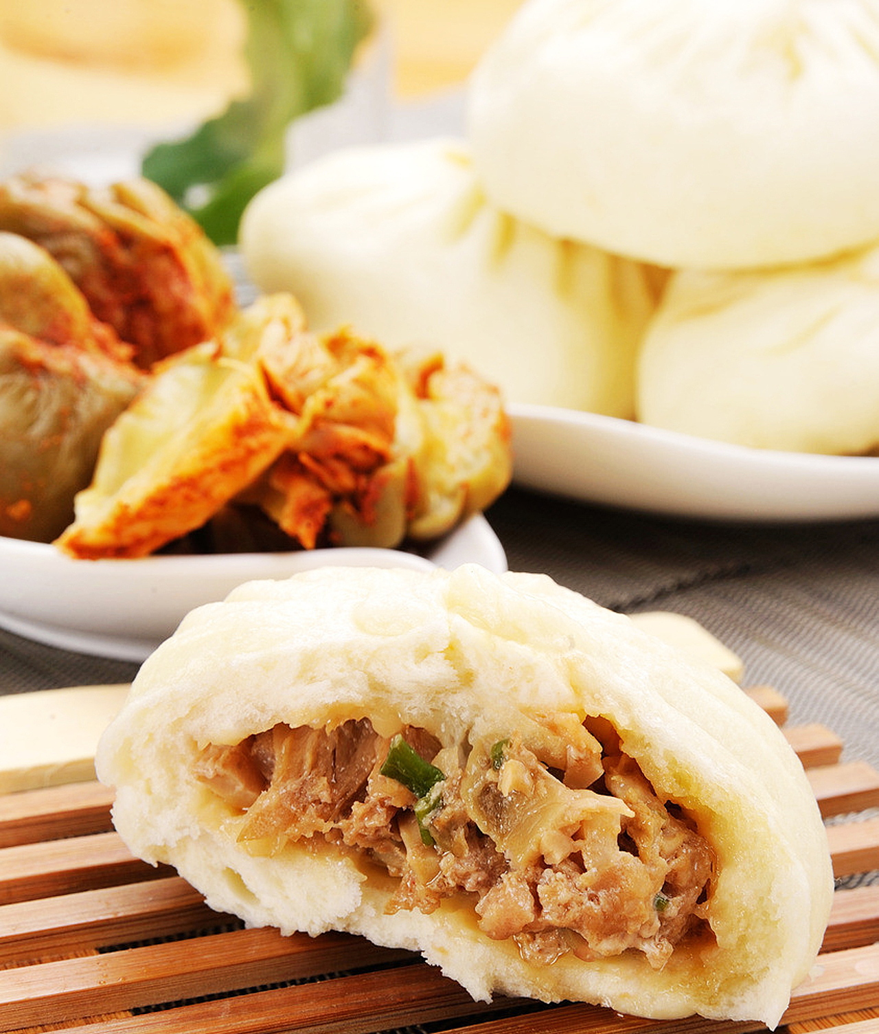 南宁餐饮美食摄影 包子 菜包 肉包 早餐小吃菜图拍摄